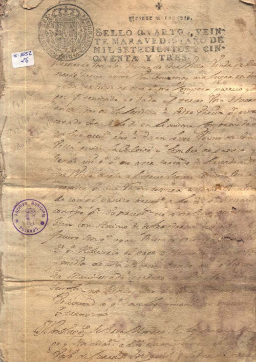 Expediente 1552/26 / Caja 316 / F. Histórico