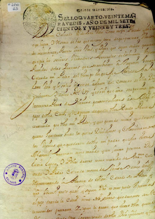 Expediente 1540/13 / Caja 287 / F. Histórico