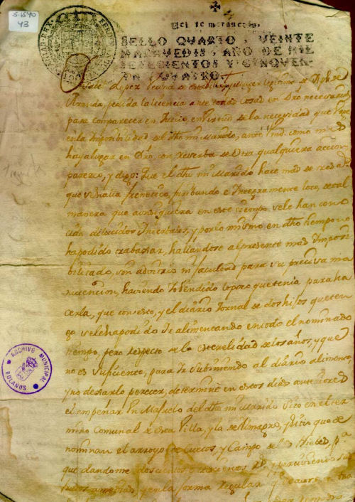 Expediente 1540/43 / Caja 287 / F. Histórico