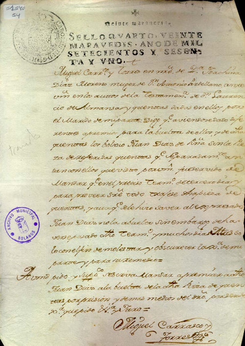 Expediente 1540/54 / Caja 287 / F. Histórico