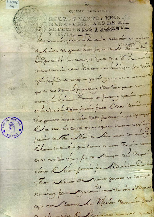 Expediente 1540/56 / Caja 287 / F. Histórico