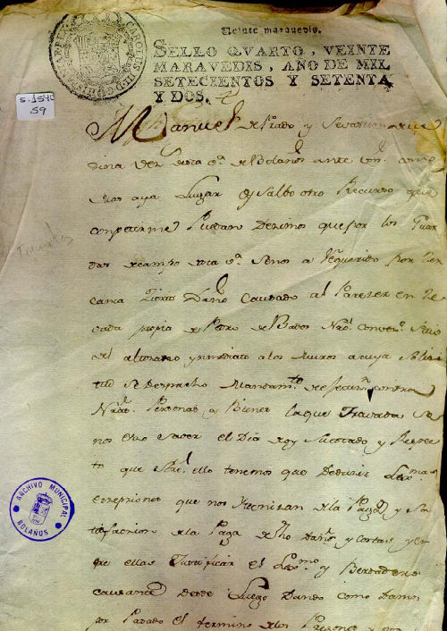 Expediente 1540/59 / Caja 287 / F. Histórico