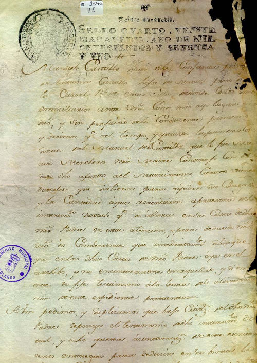 Expediente 1540/71 / Caja 287 / F. Histórico