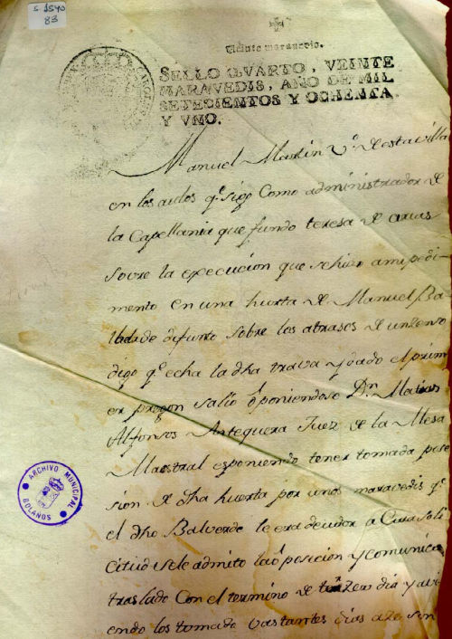 Expediente 1540/83 / Caja 287 / F. Histórico