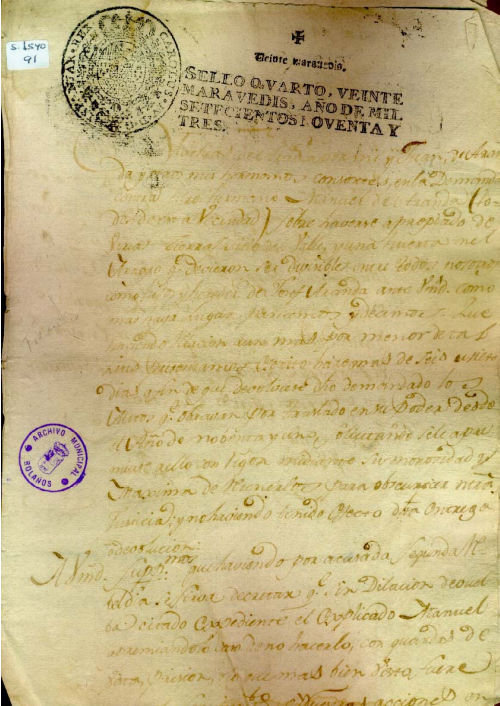 Expediente 1540/91 / Caja 287 / F. Histórico