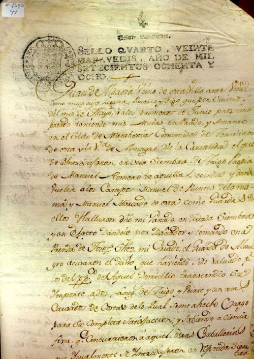 Expediente 1540/98 / Caja 287 / F. Histórico