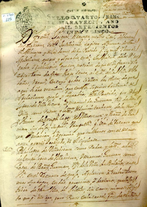 Expediente 1540/105 / Caja 287 / F. Histórico