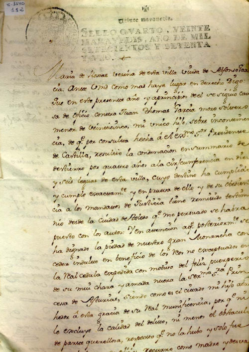 Expediente 1540/112 / Caja 287 / F. Histórico