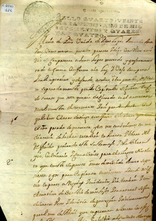 Expediente 1540/116 / Caja 287 / F. Histórico