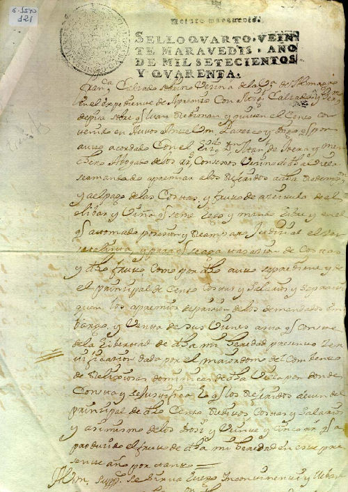 Expediente 1540/121 / Caja 287 / F. Histórico Expediente 1540/121 / Caja 287 / F. Histórico