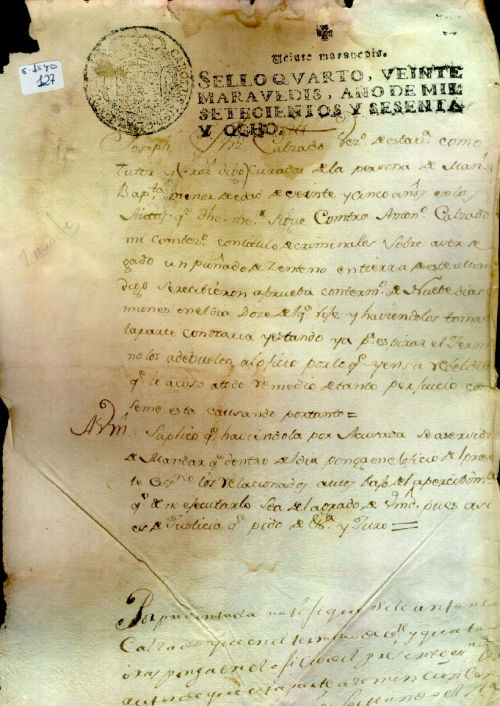 Expediente 1540/127 / Caja 287 / F. Histórico