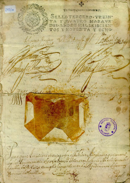 Expediente 30 / Caja 293 / F. Histórico