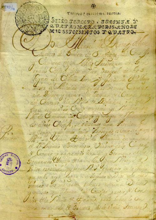 Expediente 31 / Caja 293 / F. Histórico