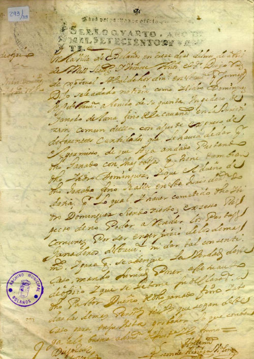 Expediente 33 / Caja 293 / F. Histórico