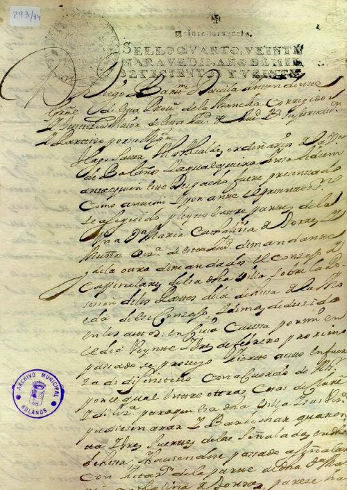 Expediente 34 / Caja 293 / F. Histórico