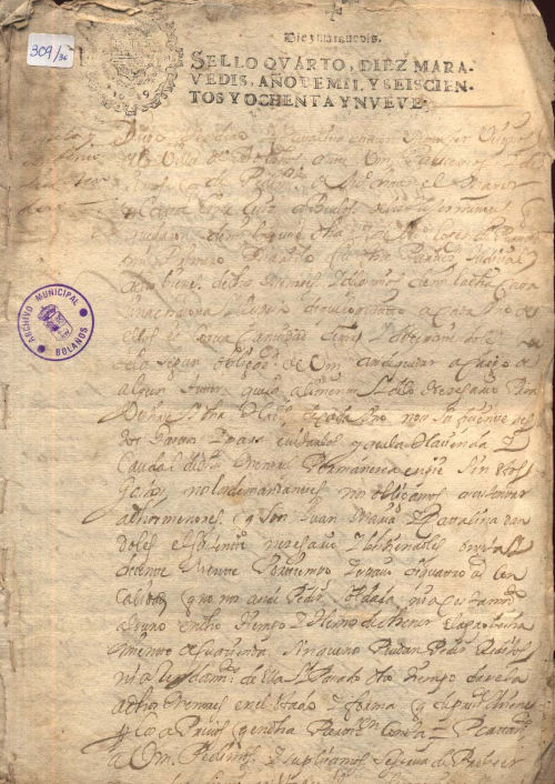 Expediente 36 / Caja 309 / F. Histórico