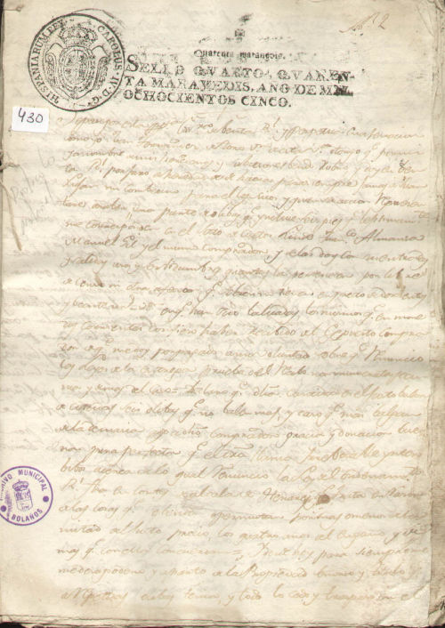 Expediente 430 / Caja 11 / F. Notarial