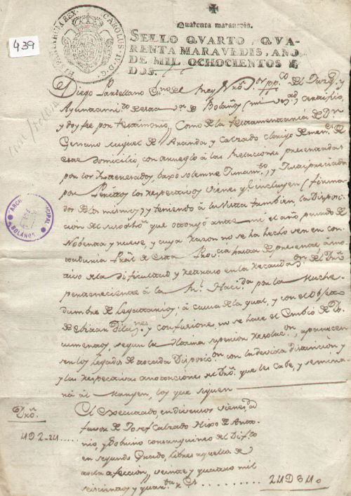 Expediente 439 / Caja 11 / F. Notarial