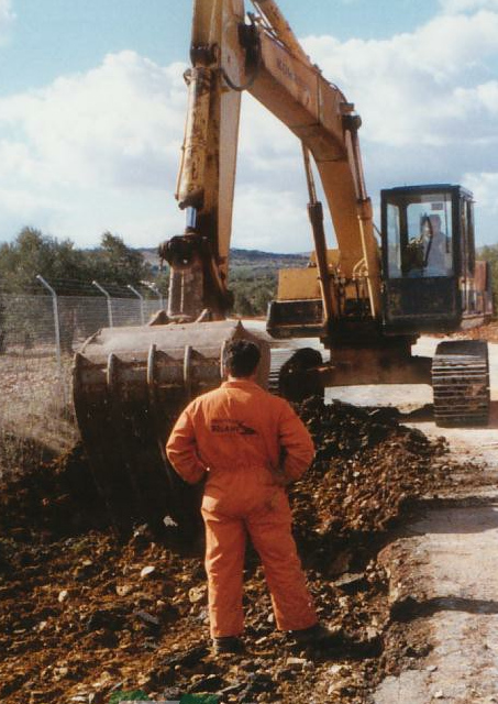 Reparación de la carretera de la Virgen del Monte