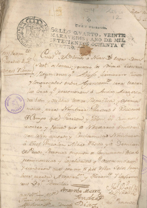 Libro de Actas de 1784-1787