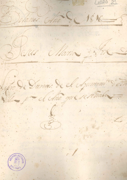 Libro de Actas de 1816