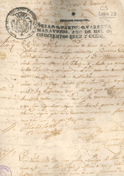 Libro de Actas de 1818