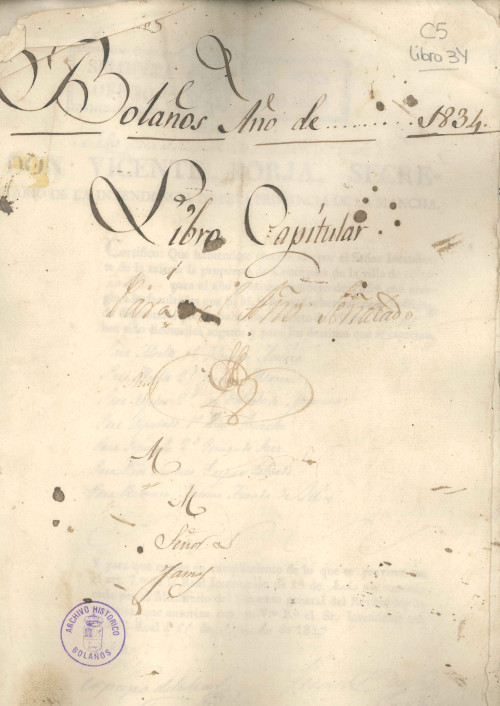 Libro de Actas de 1834