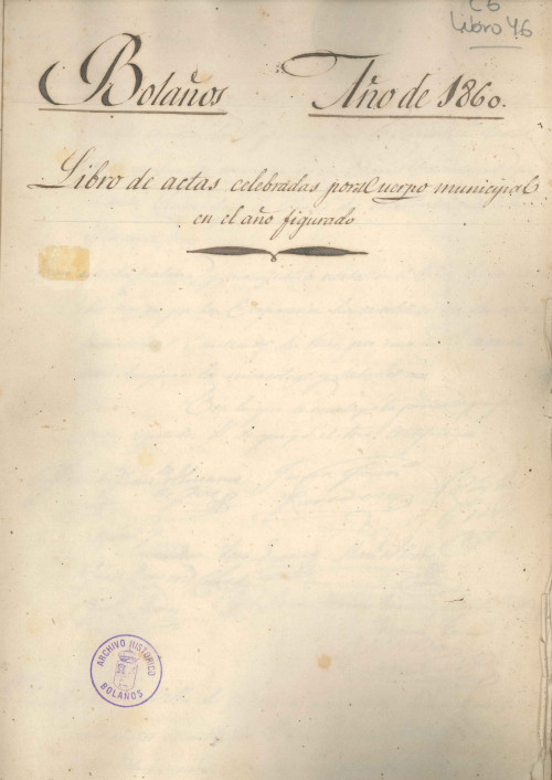 Libro de Actas de 1860