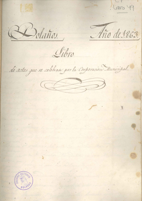 Libro de Actas de 1863