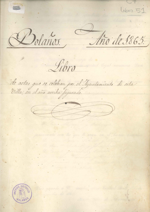 Libro de Actas de 1865