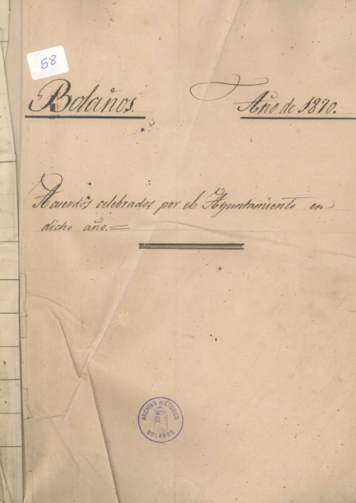 Libro de Actas de 1870