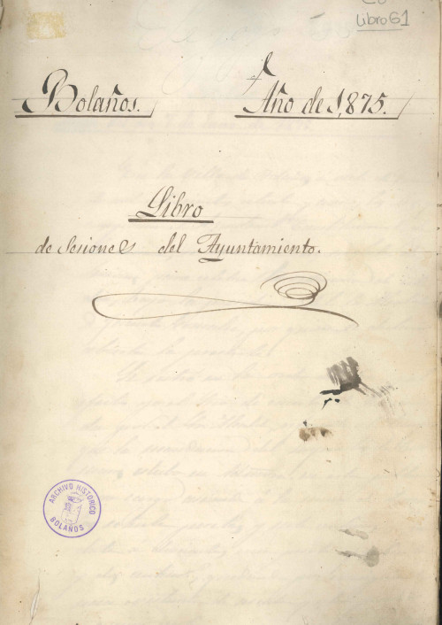 Libro de Actas de 1875
